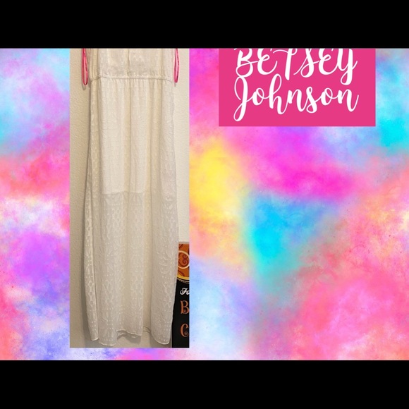 Betsey Johnson white sleeveless maxi dress sz 12 - Picture 4 of 4